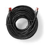 Nedis CAT6 Verkkokaapeli | RJ45 uros | RJ45 uros | U/UTP | 20.0 m | Ulkokäyttöön | Pyöreä | PVC | Musta | Laatikko
