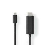 Nedis USB-C™ Sovitin | USB 3.2 Gen 1 | USB-C™ Uros | HDMI™ liitin | 4K@60Hz | 2.00 m | Pyöreä | Niklattu | PVC | Musta | Laatikko Nedis USB-C™ Sovitin | USB 3.2 Gen 1 | USB-C™ Uros | HDMI™ liitin | 4K@60Hz | 2.00 m | Pyöreä | Niklattu | PVC | Musta | Laatikko