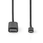 Nedis USB-C™ Sovitin | USB 3.2 Gen 1 | USB-C™ Uros | HDMI™ liitin | 4K@60Hz | 2.00 m | Pyöreä | Niklattu | PVC | Musta | Laatikko Nedis USB-C™ Sovitin | USB 3.2 Gen 1 | USB-C™ Uros | HDMI™ liitin | 4K@60Hz | 2.00 m | Pyöreä | Niklattu | PVC | Musta | Laatikko