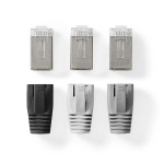 Nedis RJ45-liitin | RJ45 Pass Through | Kiinteä/juosteinen FTP CAT6 | Suora | Kullattu | 10 kpl | Polycarbonate | Harmaa / Musta / Valkoinen | Laatikko Nedis RJ45-liitin | RJ45 Pass Through | Kiinteä/juosteinen FTP CAT6 | Suora | Kullattu | 10 kpl | Polycarbonate | Harmaa / Musta / Valkoinen | Laatikko