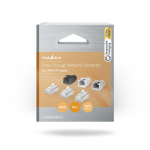 Nedis RJ45-liitin | RJ45 Pass Through | Kiinteä/juosteinen FTP CAT6a | Suora | Kullattu | 10 kpl | Polycarbonate | Harmaa / Musta / Valkoinen | Laatikko Nedis RJ45-liitin | RJ45 Pass Through | Kiinteä/juosteinen FTP CAT6a | Suora | Kullattu | 10 kpl | Polycarbonate | Harmaa / Musta / Valkoinen | Laatikko