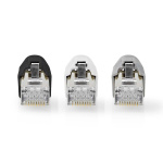Nedis RJ45-liitin | RJ45 Pass Through | Kiinteä/juosteinen FTP CAT7 | Suora | Kullattu | 10 kpl | Polycarbonate | Harmaa / Musta / Valkoinen | Laatikko Nedis RJ45-liitin | RJ45 Pass Through | Kiinteä/juosteinen FTP CAT7 | Suora | Kullattu | 10 kpl | Polycarbonate | Harmaa / Musta / Valkoinen | Laatikko