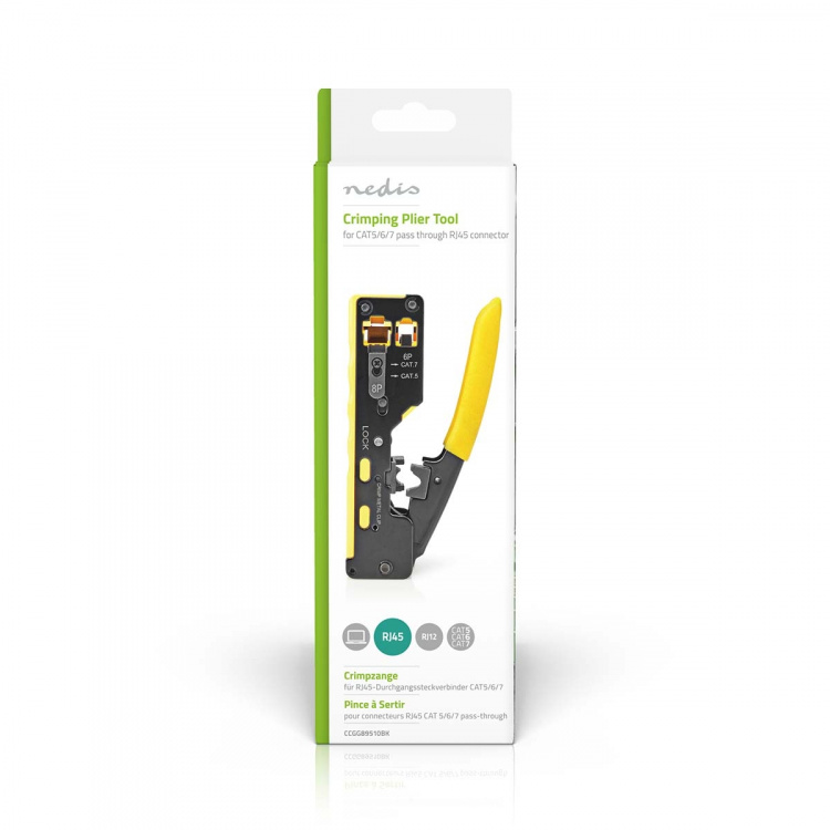 Nedis Kuorintapihdit | CAT5 / CAT5e / CAT6 / CAT6a / CAT7 / RJ12 / RJ45 | Kuorinta / Leikkaus / Pihdit | Kumi / Teräs | Keltainen / Musta Nedis Kuorintapihdit | CAT5 / CAT5e / CAT6 / CAT6a / CAT7 / RJ12 / RJ45 | Kuorinta / Leikkaus / Pihdit | Kumi / Teräs | Keltainen / Musta