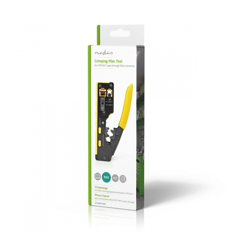 Nedis Kuorintapihdit | CAT5 / CAT5e / CAT6 / CAT6a / CAT7 / RJ12 / RJ45 | Kuorinta / Leikkaus / Pihdit | Kumi / Teräs | Keltainen / Musta Nedis Kuorintapihdit | CAT5 / CAT5e / CAT6 / CAT6a / CAT7 / RJ12 / RJ45 | Kuorinta / Leikkaus / Pihdit | Kumi / Teräs | Keltainen / Musta