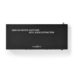 Nedis HDMI ™ Matriisi | 4x 2-Väylää port(s) | 4x HDMI™ Input | 2x 3.5 mm / 2x HDMI™ Output / 2x TosLink | 4K@60Hz | 18 Gbps | Kauko-ohjattu | Metalli | Antrasiitti Nedis HDMI ™ Matriisi | 4x 2-Väylää port(s) | 4x HDMI™ Input | 2x 3.5 mm / 2x HDMI™ Output / 2x TosLink | 4K@60Hz | 18 Gbps | Kauko-ohjattu | Metalli | Antrasiitti