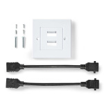 Nedis HDMI™ Seinärasia | 2x HDMI™ Female | 4K@60Hz | HDMI™ Ulostulo | Musta | 18 Gbps | Kullattu | Kirjekuori Nedis HDMI™ Seinärasia | 2x HDMI™ Female | 4K@60Hz | HDMI™ Ulostulo | Musta | 18 Gbps | Kullattu | Kirjekuori