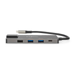 Nedis USB N Moniporttisovitin | 10-in-1 | USB 3.2 Gen 1 | USB-C™ Uros | HDMI™ Ulostulo / RJ45 Naaras / SD / 2x USB-C™ / 3.5 mm naaras / 3x USB-A Naaras | 5 Gbps | 0.20 m | Pyöreä | Kullattu | PVC | Antrasiitti | Laatikko Nedis USB N Moniporttisovitin | 10-in-1 | USB 3.2 Gen 1 | USB-C™ Uros | HDMI™ Ulostulo / RJ45 Naaras / SD / 2x USB-C™ / 3.5 mm naaras / 3x USB-A Naaras | 5 Gbps | 0.20 m | Pyöreä | Kullattu | PVC | Antrasiitti | Laatikko