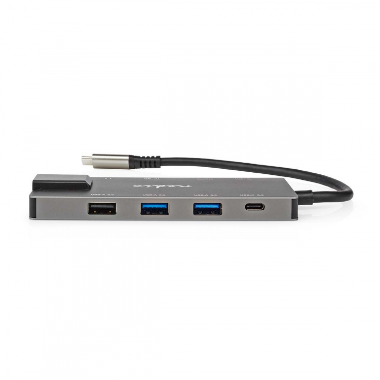Nedis USB N Moniporttisovitin | 10-in-1 | USB 3.2 Gen 1 | USB-C™ Uros | HDMI™ Ulostulo / RJ45 Naaras / SD / 2x USB-C™ / 3.5 mm naaras / 3x USB-A Naaras | 5 Gbps | 0.20 m | Pyöreä | Kullattu | PVC | Antrasiitti | Laatikko Nedis USB N Moniporttisovitin | 10-in-1 | USB 3.2 Gen 1 | USB-C™ Uros | HDMI™ Ulostulo / RJ45 Naaras / SD / 2x USB-C™ / 3.5 mm naaras / 3x USB-A Naaras | 5 Gbps | 0.20 m | Pyöreä | Kullattu | PVC | Antrasiitti | Laatikko