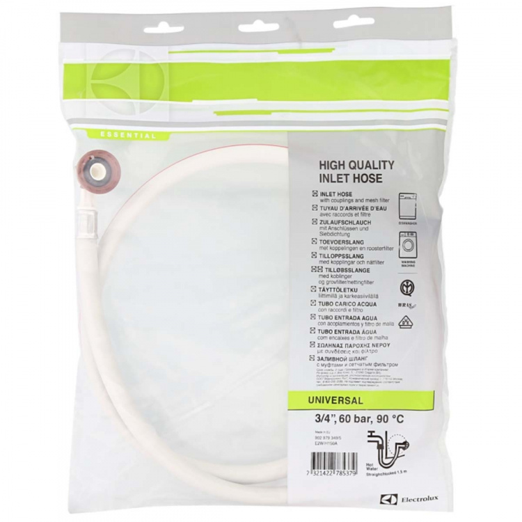 Electrolux E2WIH150A Tulovesiletku 3/4 \'\' Suora - 3/4 \'\' Kulma 10 bar 90 °C 1.50 m