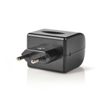 Nedis Virtapistoke Adapteri | Euro/Tyyppi C (CEE 7/16) | 100 - 240 V AC 50/60 Hz | 12 V DC | 6 W | Verkkovirtakäyttöinen | 0.3 A | Musta | Muovi