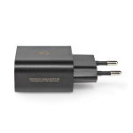 Nedis Seinälaturi | 18 W | Pikalataus-toiminto | 1.5 / 2.0 / 3.0 A | Lähtöliitäntöjen määrä: 1 | USB-A | Kaapeli ei sisälly | Automaattinen Jännitteen Valinta | Musta