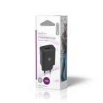 Nedis Seinälaturi | 18 W | Pikalataus-toiminto | 1.5 / 2.0 / 3.0 A | Lähtöliitäntöjen määrä: 1 | USB-A | Kaapeli ei sisälly | Automaattinen Jännitteen Valinta | Musta