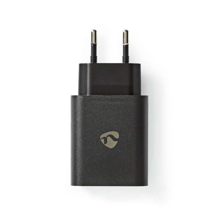 Nedis Seinälaturi | 30 W | PD3.0 27W / PD3.0 30W / QC3.0 | Pikalataus-toiminto | 1.5 / 2.0 / 2.5 / 3.0 A | Lähtöliitäntöjen määrä: 1 | USB-C™ | Automaattinen Jännitteen Valinta | Musta