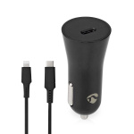 Nedis Autolaturi | 20 W | 1.67 / 2.22 / 3.0 A | Lähtöliitäntöjen määrä: 1 | Portin tyyppi: USB-C™ | Lightning 8-Pin (irrallinen) Kaapeli | 1.00 m | Automaattinen Jännitteen Valinta Nedis Autolaturi | 20 W | 1.67 / 2.22 / 3.0 A | Lähtöliitäntöjen määrä: 1 | Portin tyyppi: USB-C™ | Lightning 8-Pin (irrallinen) Kaapeli | 1.00 m | Automaattinen Jännitteen Valinta