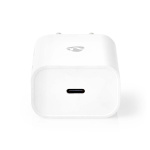 Nedis Seinälaturi | 20 W | PD3.0 20W | Pikalataus-toiminto | 1.67 A / 2.22 A / 3.0 A | Lähtöliitäntöjen määrä: 1 | USB-C™ | Lightning 8-Pin (irrallinen) Kaapeli | 1.00 m | Automaattinen Jännitteen Valinta | Valkoinen