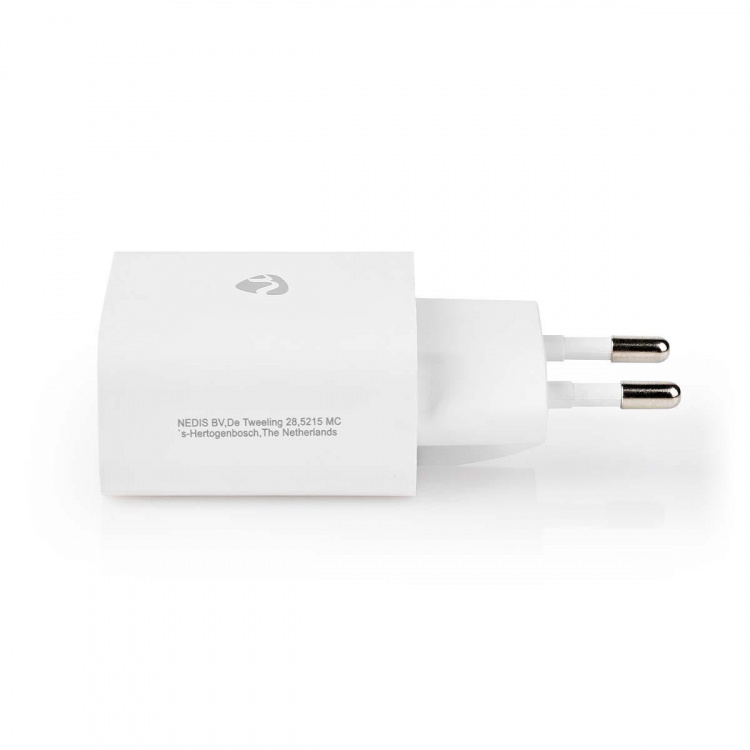 Nedis Seinälaturi | 20 W | PD3.0 20W | Pikalataus-toiminto | 1.67 A / 2.22 A / 3.0 A | Lähtöliitäntöjen määrä: 1 | USB-C™ | Lightning 8-Pin (irrallinen) Kaapeli | 1.00 m | Automaattinen Jännitteen Valinta | Valkoinen