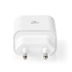 Nedis Seinälaturi | 20 W | PD3.0 20W | Pikalataus-toiminto | 1.67 A / 2.22 A / 3.0 A | Lähtöliitäntöjen määrä: 1 | USB-C™ | Lightning 8-Pin (irrallinen) Kaapeli | 1.00 m | Automaattinen Jännitteen Valinta | Valkoinen