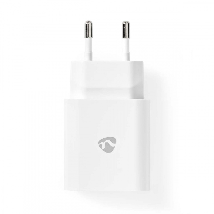 Nedis Seinälaturi | 20 W | PD3.0 20W | Pikalataus-toiminto | 1.67 A / 2.22 A / 3.0 A | Lähtöliitäntöjen määrä: 1 | USB-C™ | Lightning 8-Pin (irrallinen) Kaapeli | 1.00 m | Automaattinen Jännitteen Valinta | Valkoinen