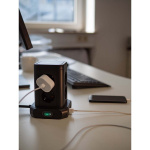 brennenstuhl 8-suuntainen pistorasia 45° järjestelyssä (4x USB, 2 kaapelia, kaksinapainen kytkin) TYPE F