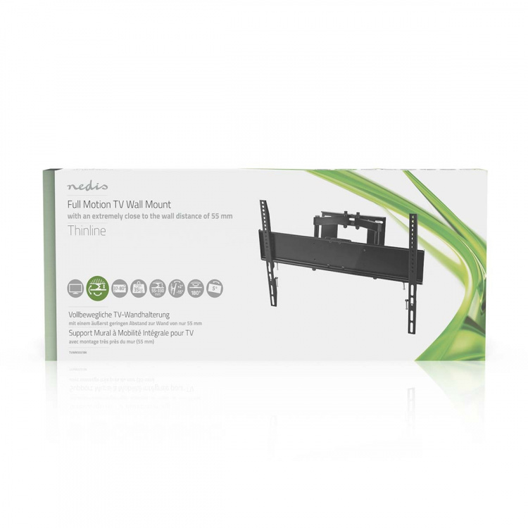 Nedis Täysin Säädettävä TV-Seinäteline | 37 - 80  Nedis Täysin Säädettävä TV-Seinäteline | 37 - 80