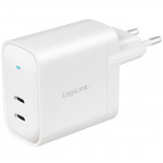LogiLink USB-laddare 2 x USB-C PD 40W G LogiLink USB-laddare 2 x USB-C PD 40W G