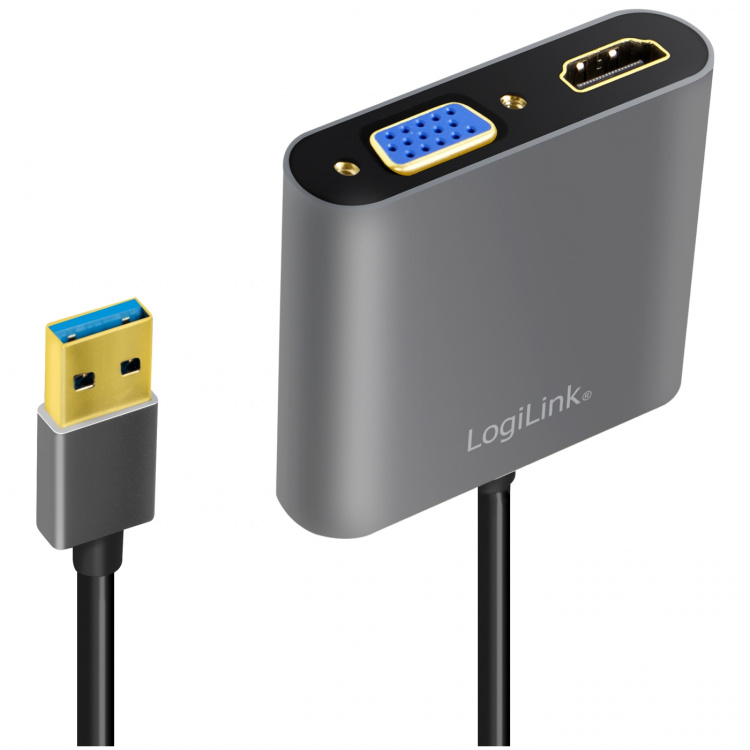 LogiLink USB-A 3.0 -> HDMI-Hona + VGA-H LogiLink USB-A 3.0 -> HDMI-Hona + VGA-H