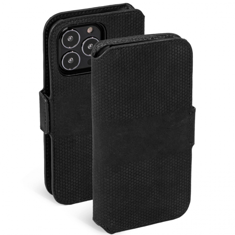 Krusell Nahka Puhelin Lompakko iPhone 13 Pro Musta Krusell Nahka Puhelin Lompakko iPhone 13 Pro Musta