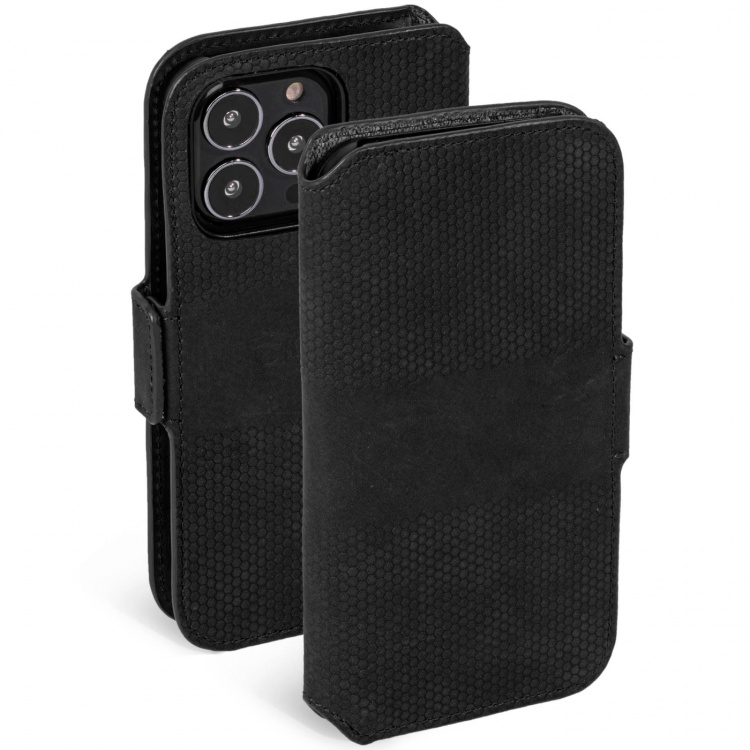 Krusell Nahka Puhelin Lompakko iPhone 13 Pro Max Musta