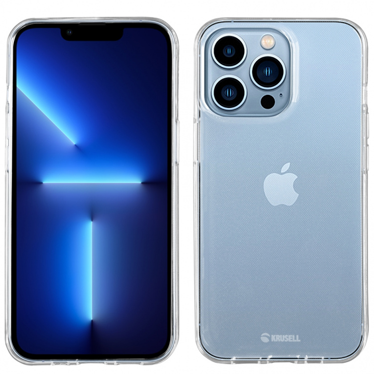 Krusell SoftCover iPhone 13 Pro Max läpinäkyvä