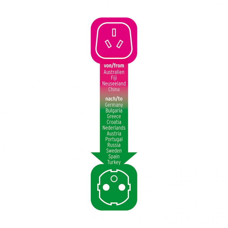 brennenstuhl Matkapistoke / matkasovitin (matkapistorasian sovitin Euro-pistorasiaan ja Australian, Kiinan pistokkeeseen) musta