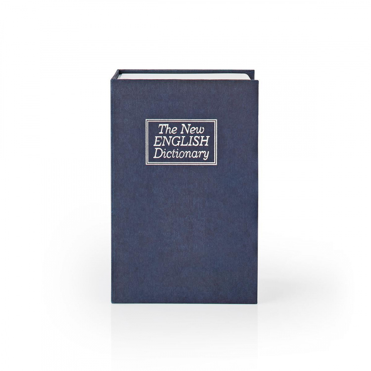 Nedis Holvi | Kirjan Näköinen Turvasäilö | Näppäinlukko | Sisäkäyttöön | Pieni | Sisätilavuus: 0.86 l | 2 avainta | Hopea / Sininen