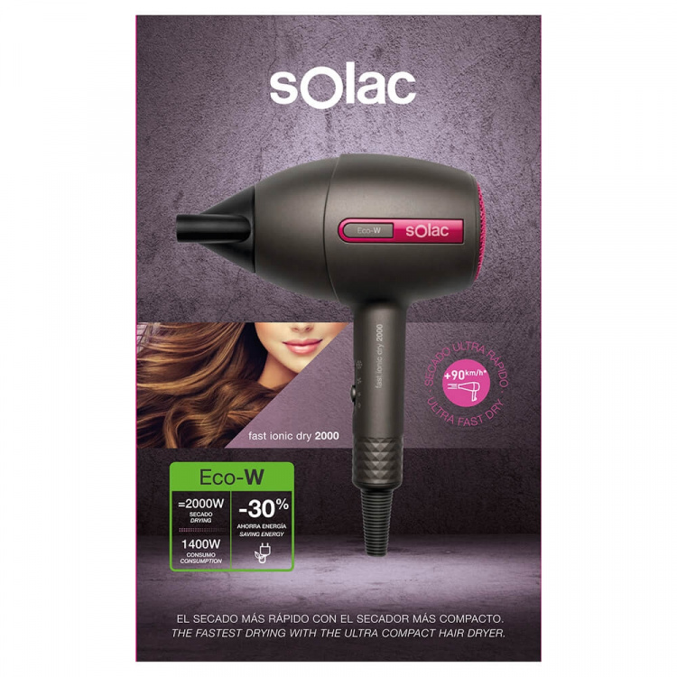 SOLAC Hair Dryer Fast Ionic Dry 2000 SOLAC Hair Dryer Fast Ionic Dry 2000