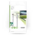 Nedis Satelliitti- ja Antennikaapeli | F uros | IEC (Coax) Uros | Niklattu | 30 dB | 75 Ohm | Tuplasuojattu | 5.00 m | Pyöreä | PVC | Valkoinen | Kirjekuori Nedis Satelliitti- ja Antennikaapeli | F uros | IEC (Coax) Uros | Niklattu | 30 dB | 75 Ohm | Tuplasuojattu | 5.00 m | Pyöreä | PVC | Valkoinen | Kirjekuori