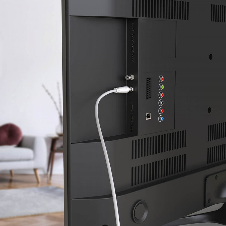 Hama Antenna Cable SAT 90dB F-F White 3.0m Hama Antenna Cable SAT 90dB F-F White 3.0m