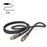 Hama Cable Antenna 120dB Black/Grey 3.0m