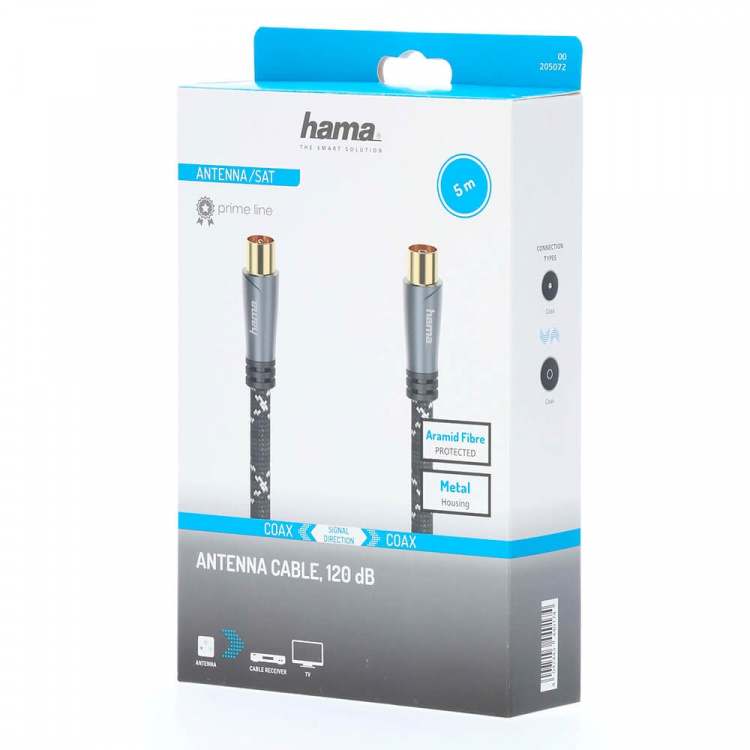 Hama Cable Antenna 120dB Black/Grey 5.0m Hama Cable Antenna 120dB Black/Grey 5.0m
