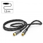 Hama Antenna Cable SAT 120dB F-F Black/Grey 1.5m Hama Antenna Cable SAT 120dB F-F Black/Grey 1.5m