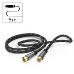 Hama Antenna Cable SAT 120dB F-F Black/Grey 5.0m Hama Antenna Cable SAT 120dB F-F Black/Grey 5.0m