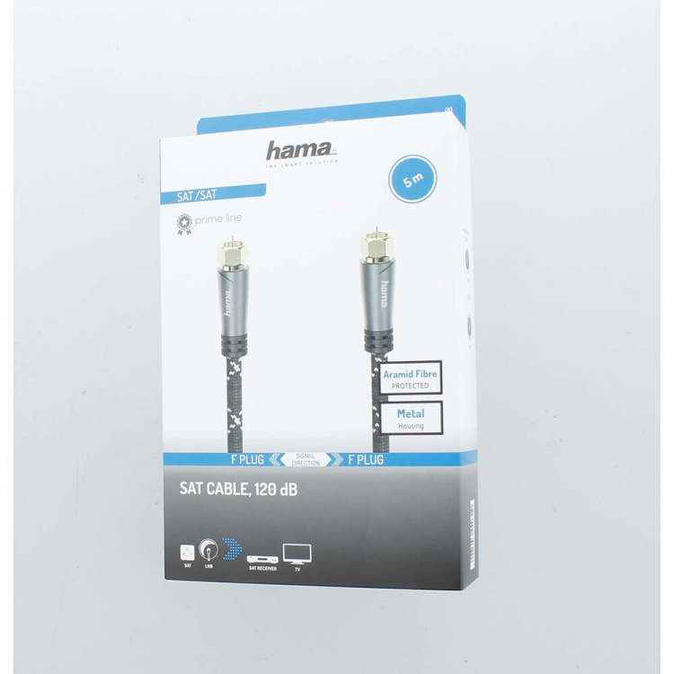 Hama Antenna Cable SAT 120dB F-F Black/Grey 5.0m Hama Antenna Cable SAT 120dB F-F Black/Grey 5.0m