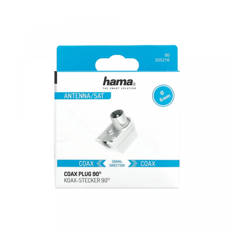 Hama Antenna Plug Coax Angle Screw On