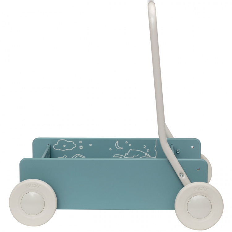 Micki Micki Lära Gå Vagn, Blå - Fyndvara 