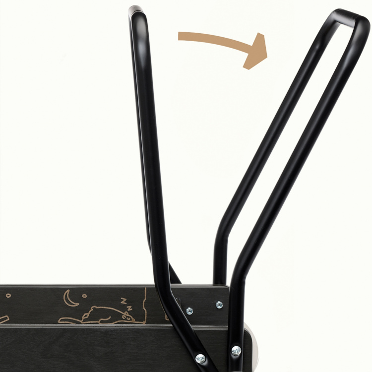 Micki Lära gå vagn svart premium