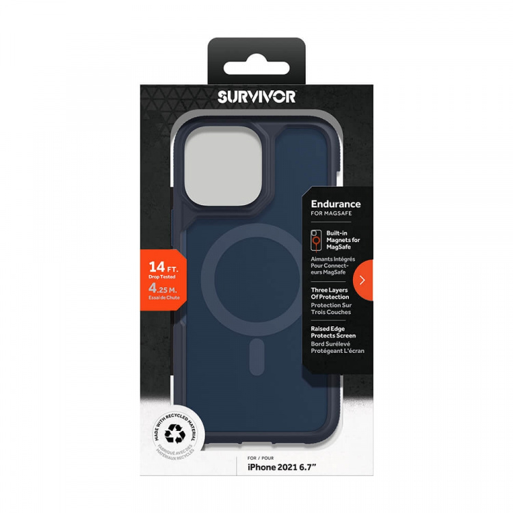 Survivor Puhelin Suojakuori Endurance MS iPhone 13 Pro Max Sininen/Denim