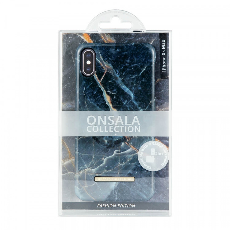 Onsala COLLECTION Suojakuori Shine Grey Marble iPhoneXs Max