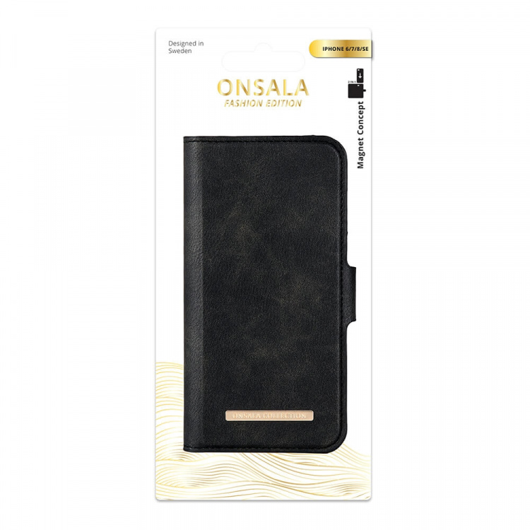 Onsala COLLECTION Lompakko Midnight Black iPhone 6/7/8/SE