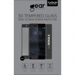 Gear Härdat Glas 3D Full Cover Svart Nokia 6 2017
