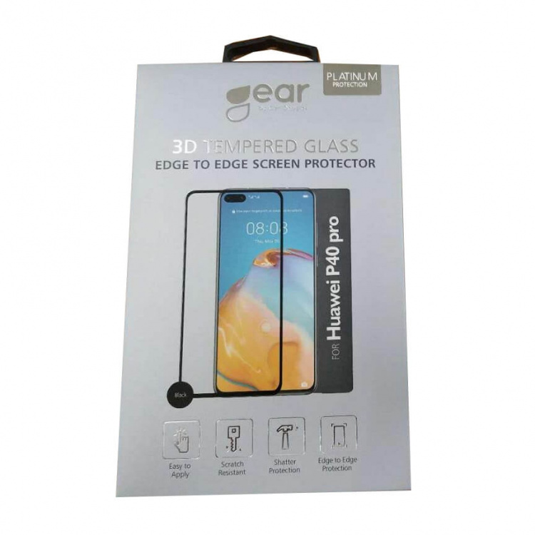 Gear Härdat Glas 2,5D Full Cover Huawei P40 Pro Gear Härdat Glas 2,5D Full Cover Huawei P40 Pro