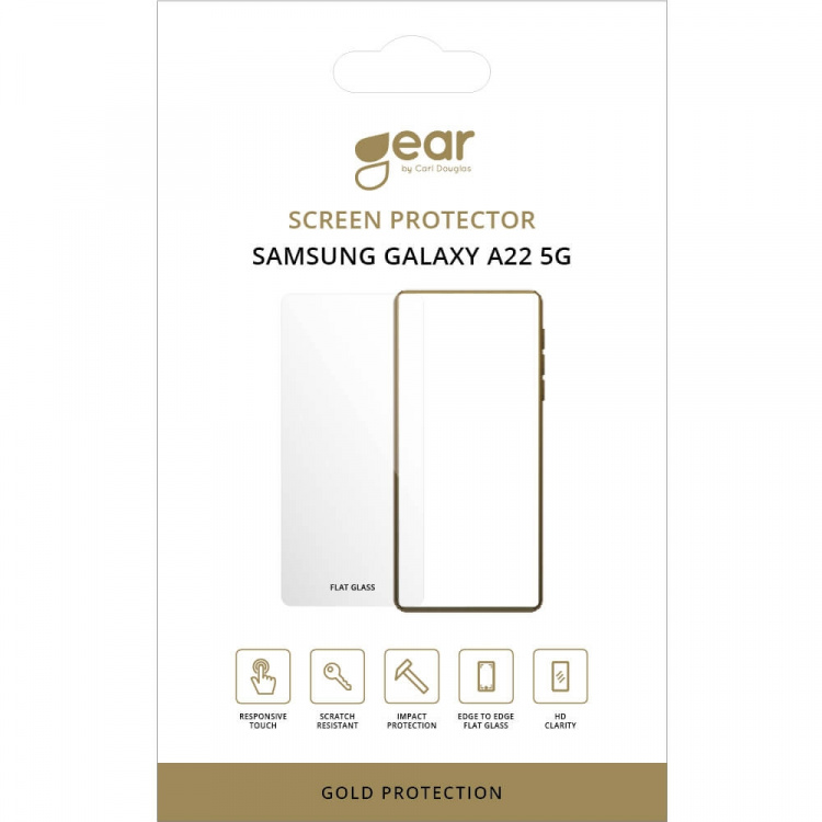 Gear Näytönsuojus 2.5D Gold Case Friendly - Samsung A22 5G