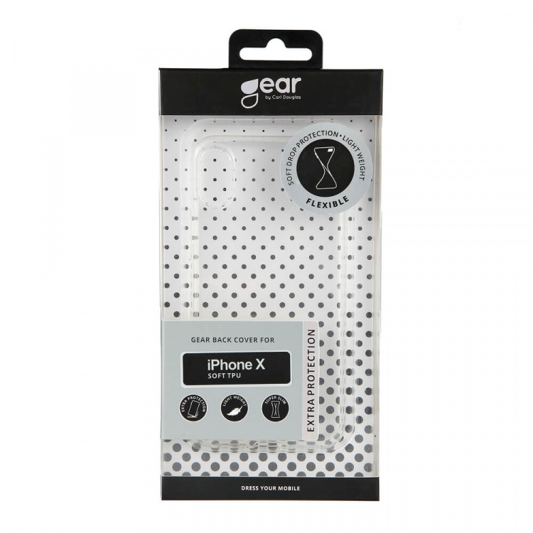 Gear Suojakuori TPU Läpinäkyvä - iPhone X/XS