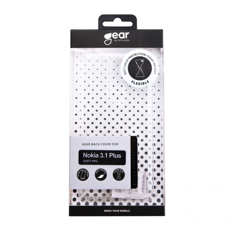 Gear Suojakuori TPU Läpinäkyvä - Nokia 3.1 Plus TPU Läpinäkyvä